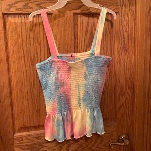 Tie Dye Stretch Babydoll Tank